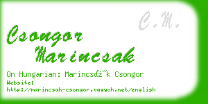 csongor marincsak business card